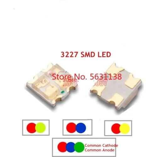 50PCS 3227 SMD LED 1209 bicolor - Red+BLUE/ R+YELLOW/ R+YELLOWGREEN RGB-common cathode/common anode full color cree led COB chip