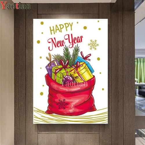 5d Diamond Embroidery Christmas Celebrate Gift DIY Diamond Painting Cross Stitch Kit full square Diamond Mosaic New Year Poster