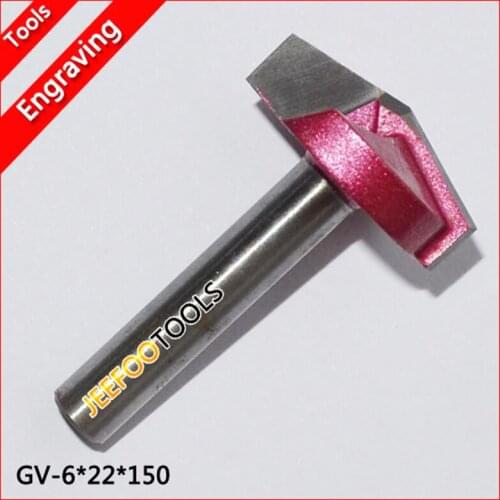 6*22*150degree V Shape Carbide Engraving , 3D Milling Cutters for Woodworking