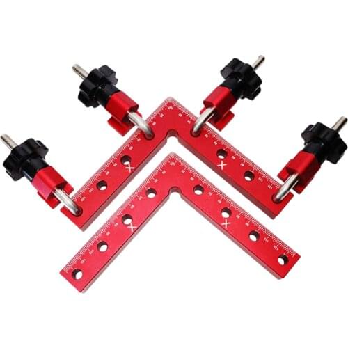 6pcs Woodworking Right Angle Positioning Clamp Square Positioner Corner Clamping Tools Aluminium Alloy Corner Ruler
