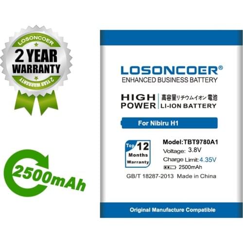 LOSONCOER Battery 2500mAh For Nibiru H1 H1C Battery TBT9780A1 Highscreen Thor ( K-Touch Mars )