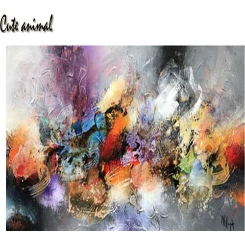 DIY 5D Diamond Painting Abstract Painted Pattern Rhinestones Diamond Mosaic Embroidery Full Drill Square Cross Stitch Handmade