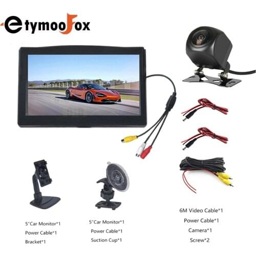 Car Monitor 5 Inch 800*480 Screen 2 Way Video Input Car monitor for backup camera , Vehicle Rear View Camera, front camera