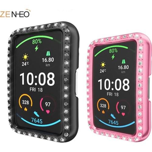 PC Case For Huawei Watch Fit Plated Protector Cover Shell Bumper Edge Frame For Huawei Fit Watch Accessories Band Strap