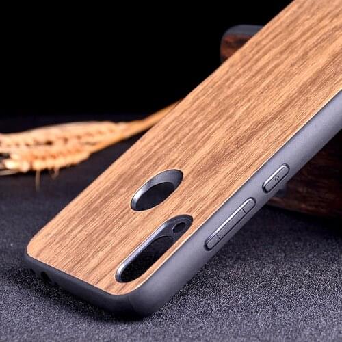 WoodLike case for Xiaomi Redmi Note 7 pro soft TPU silicone & PC & wood PU leather skin covers coque fundas Redmi Note 5 pro
