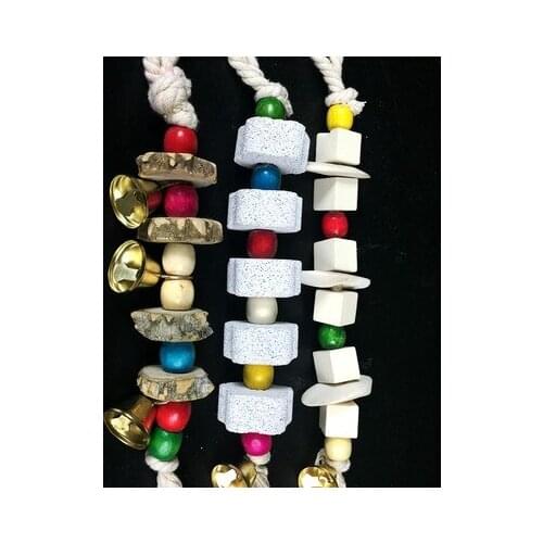 Bird Parrot toys wood natural minerals molar stone