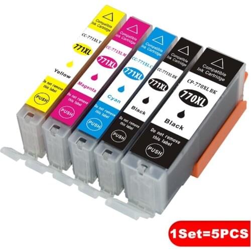 For Canon PGI-770XL CLI-771XL PIXMA MG5770 MG6870 MG7770 Printer Compatible Ink Cartridge 770 771