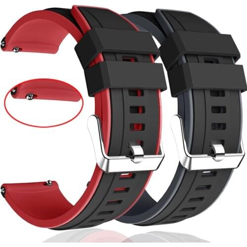 For Samsung Galaxy Watch 3 45MM LTE Strap Double Color Silicone Watchbands Sport Bracelet 22MM Band For Galaxy Watch 46MM Correa