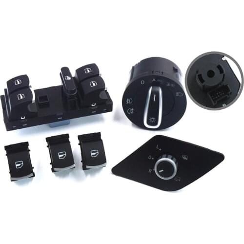 For VW Jetta 2010 - 2014 5C6 941 531 5ND 959 857 5C7 959 565 5ND959855 Mirror Headlamp Headlight Window Switch Butto 6PCS Setn