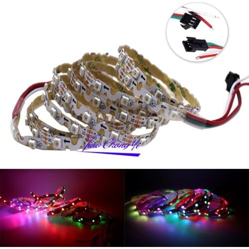 1M 2M 3535 WS2812B 60LED S type bendable RGB Full Color led pixel strip Addressable DC5V IP20 non-waterproof