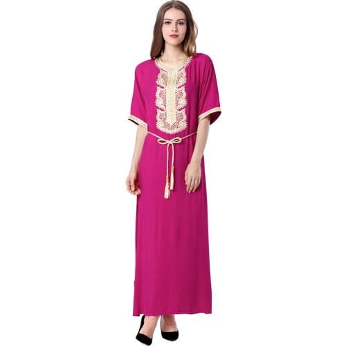 Robe Arabe Longue Femme Ramadan Eid Mubarak Abaya Dubai Turkey Muslim Dress Islam Clothing Dresses Abayas For Women Vestidos