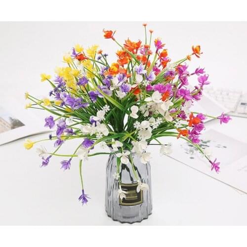 Artificial Orchid Flower Lovely 7-Branch Dancing Lady 5 Color Artificial Orchid Plants Artificial Plants For Home Decor Dropship