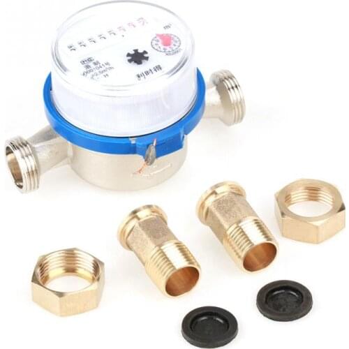 Hot 15mm 1/2" Garden Home Plastic Cold Water Meter Single Water Dry Table Measuring Tools
