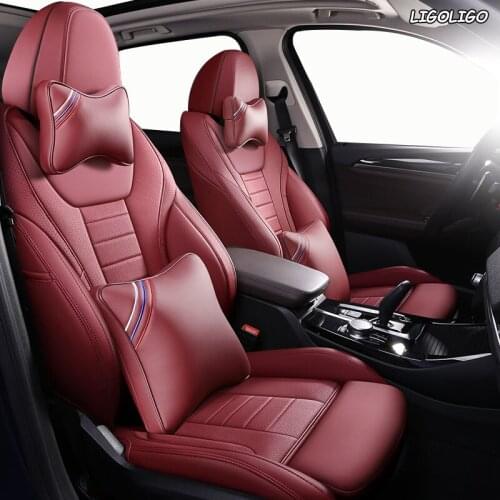 LIGOLIGO Custom Leather car seat cover For CHANGAN CS35 CS75 CS15 CS95 CS55 Benben EV MINI LOVE Yuexiang V3 V5 V7 CX20 car seat