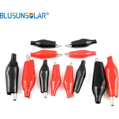 10pcs28/35/45MM Metal Alligator Clip G98 Crocodile Electrical Clamp Testing Probe Meter B with Plastic Boot Car Auto Battery