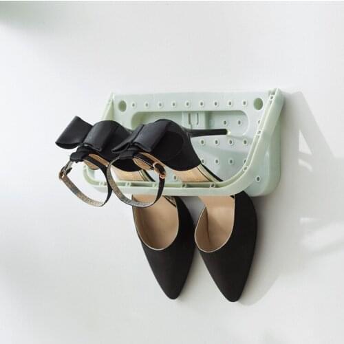 Multifunctional folding shoe rack wall hanging rack slippers storage rack room organizer Shoe rack