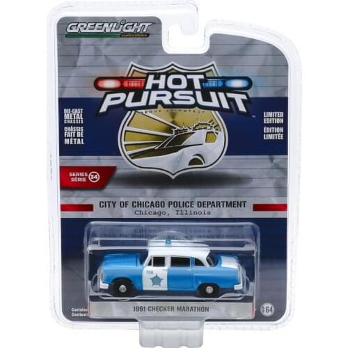 GreenLight 1:64 1961 Checker Marathon Alloy Metal Diecast Cars Model Toy Vehicles For Children Boy Toys gift