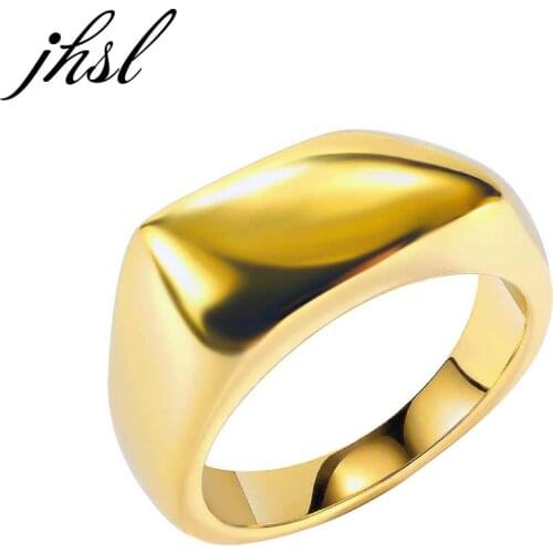 JHSL Men Rings Trendy Stainless Steel Silver Gold Color Irregular Shape Fashion Male Jewelry Gift size 6 7 8 9 10