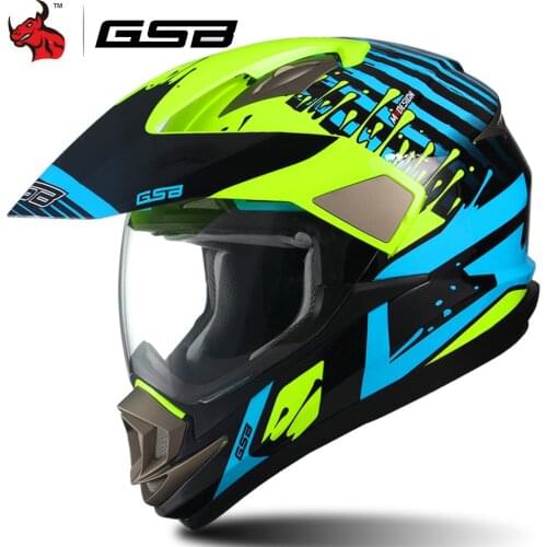 GSB Casco Moto Men Motocross Helmet Full Face Motorcycle Helmet Moto Helmet Cross Downhill Off-road Helmet ECE Certification