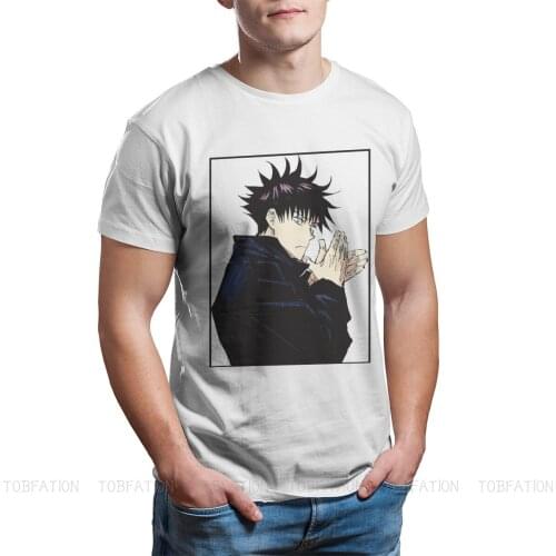 Men Jujutsu Kaisen Itadori Satoru Anime T-Shirts Funny Tops Megumi Fushiguro Pure Cotton Tees Harajuku TShirt