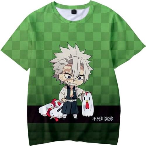2021 New Arrival 3D Cosplay Demon Slayer T shirt Adult Kids T-shirt Summer Hip hop Casual Short Sleeve 3D Print Tee Tops