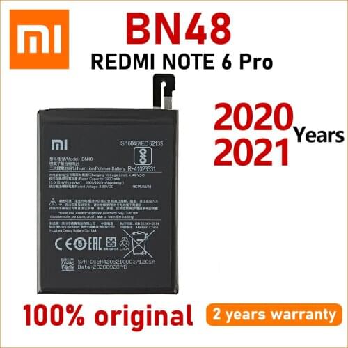 Xiao Mi Original 4000mAh BN48 Battery For Xiaomi redmi Note 6 Pro High quality Batteries With Free Tools+Tracking Number