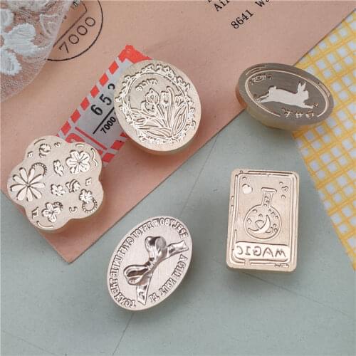 Bow Pumpkin Candy Custom Irregular Head Irregular Rabbit Wax Seal Heads Stamps Postage Journal Package Wedding Envelope Stamp