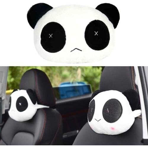1Pcs Fashion Cartoon Car Neck Pillow Cute Panda Headrest Neck Support Neck Cushion Head Rest Bone Seat Cover Car Accessories