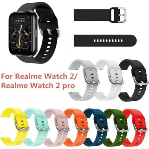 Soft Silicone Band Strap For Realme- Watch 2 / 2 pro Smart Bracelet WirstStrap For Realme- Watch S / pro Wristband belt