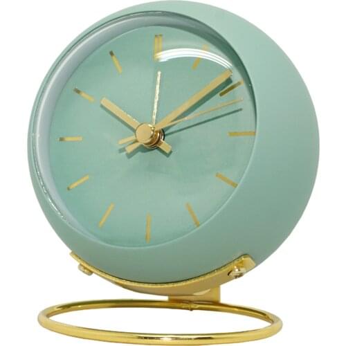 Silent Luminous Round Non Ticking Retro For Bedside Easy Use Analogue Alarm Clock Simple Home Office Bedroom Battery Operated