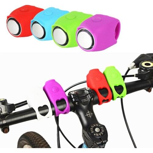 FIRECLUB 2Pcs Universal Bicycle Electronic Bell Mountain Bike Ring Bell 120 db Warning Safety Cycling Handlebar Silicone Bell