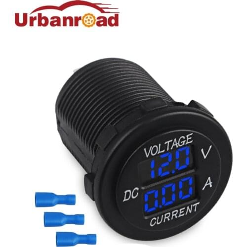 Truck Marine Waterproof Boat Motorcycle Voltmeter Gauge Current Tester Ammeter Led Digital Voltmeter Ammeter Motorcycle 12V-24V