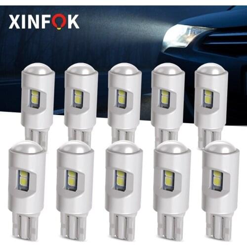 W5W 3030 SMD Car T10 LED 194 168 Replacement Reverse Instrument Panel Lamp DC 12V White Ceramics Bulbs For Clearance Lights