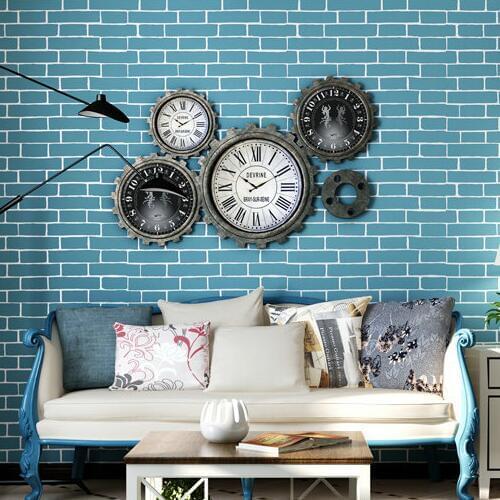 Wellyu Vintage Embossed Flocking Brick Stone Pattern Non-Woven Wall paper for Bedroom TV Dackground decor wallpaper Roll