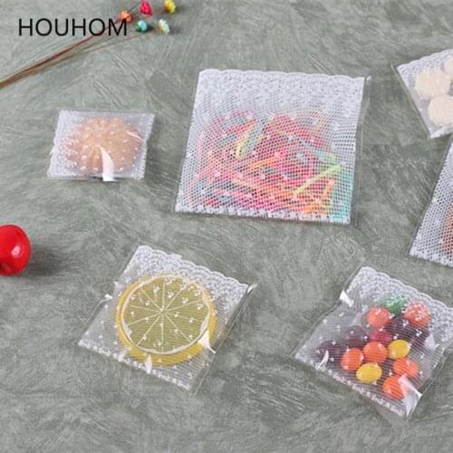 100pcs Clear Self-adhesive Cello Cellophane Bag Self Sealing Plastic Bags Candy Packing Resealable Cookie Packaging Bag Pouch