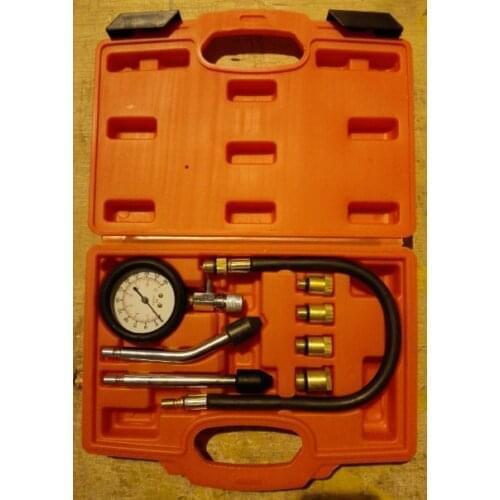 2pcs New Petrol Engine Compression Tester Cylinder Pressure Compressor Detect Gauge Meter Test Leakage Tool Set 300psi