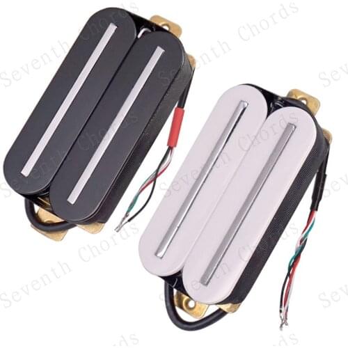 A Set 2 Pcs Neck and Bridge Hot Rail Dual Blade Humbucker Pickups For Electric Guitar Without Pickup Ring