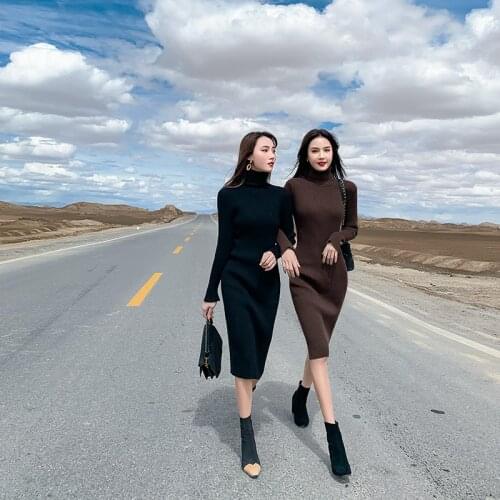 2019 winter Dresses Short Sleeve Flare Sleeve Dresses good quality