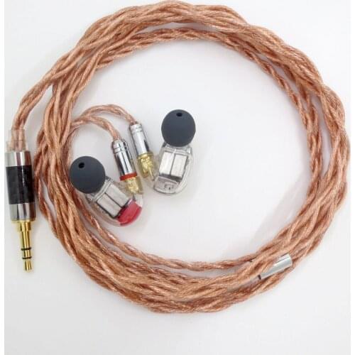 7N Single Crystal Copper Upgrade Audio Cable Gold Plating 15awg Luxurious Custom Headphone Cable for SE535 SE846 UE900 IE80S