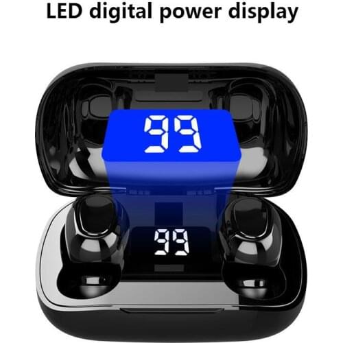 Bluetooth-compatoble 5.0 Earphone Wireless LED Display L21 pro TWS Stereo Sport Waterproof Earbuds Headset