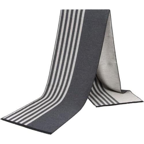 Brand Striped Men Scarf Winter Warm Soft Shawls Wraps Unisex Scarves Men Women Cashmere Scarf Luxury Neckerchief Drop Shipping