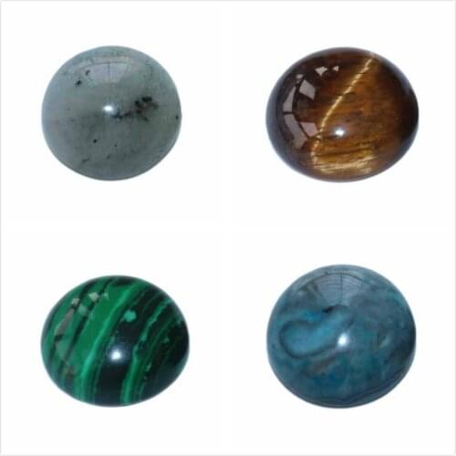 Colorful 6 8 10 12 14 16 18 20MM CAB Cabochon Natural Stone Beads for DIY Jewelry Making Agates Lapis Lazuli Fit Diy Necklace