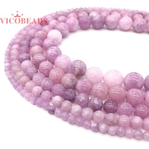 Natural Stone Beads purple red Lepidolite Round Loose Beads For Jewelry Making 4/6/8/10mm 15.5inches DIY Bracelet