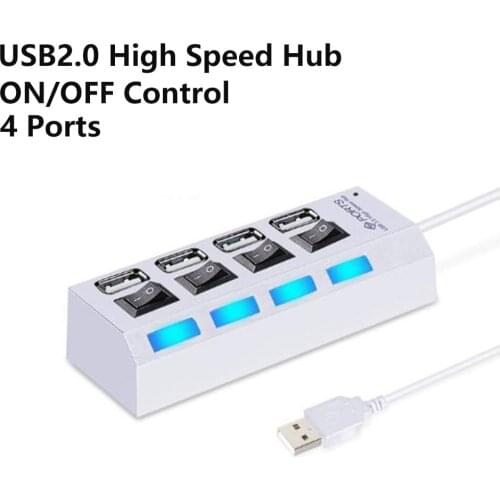 Four-ports 4 ports independent switc independent switch high-speed HUB expander computer splitter one drag four hub usb2.0 hub