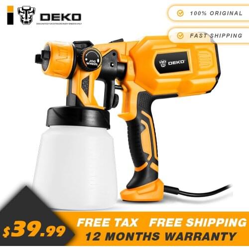 DEKO DKSG55K1 500W Spray Gun Airless Paint Sprayer Electric Auto Furniture Steel Coating Airbrush Paint Sprayers