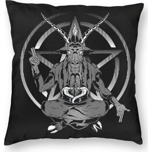 Baphomet Pillow Case Decoration Satanic Cushion Cover Throw Pillow for Sofa Polyester Double-sided Printing Creative