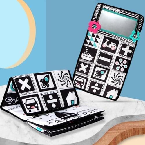 Baby Toys 0 6 12 Months Cloth Book Distorting Mirror Games For Babies Early Learning Aids Montessori Educational Newborn Infants