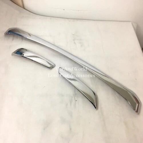 For 2014-2017 Toyota Land Cruiser Prado FJ150 150 Front Grille Cover Head Grilles Bumper Strip Trim Mouding Chrome Car Accessory