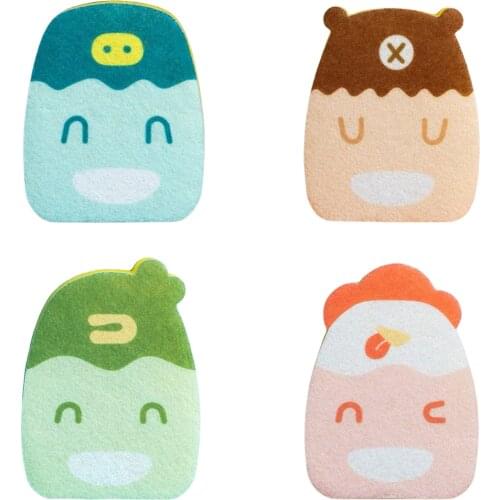 Dishwashing Sponge Cartoon Thicken Three Layers Powerful Decontamination Kitchen Cleaning Tools