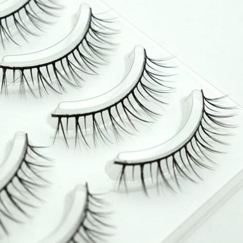 HBZGTLAD 5Pairs 3D Handmade Fake Eyelashes Natural Long Thick Daily Makeup Thick Cross Eyelashes Eye Lashes